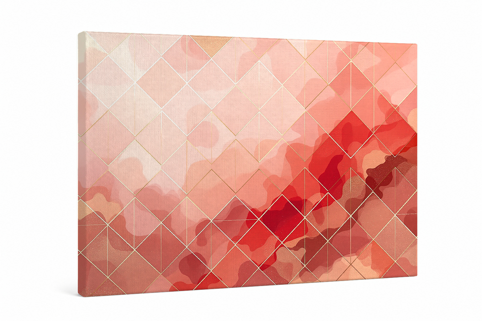 Penrose en Sumi-e: Rombos de Oro y Carmín